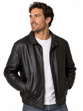 Reed Black Genuine Leather Jacket | Thinsulate | Men’s 44L
